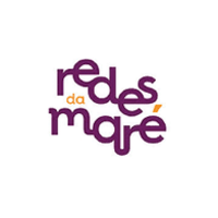 Logo of "Redes da Mare," featuring text in purple and orange colors.