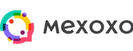 Logo of Mexoxo featuring a colorful circular design integrated with the name "mexoxo" in bold, modern typography.