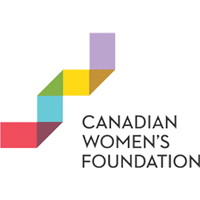 Logo of the Canadian Women's Foundation, featuring colorful geometric shapes and the organization's name.